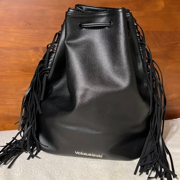 Fringe Backpack Victoria Secret Drawstring Bag Victoria's Secret